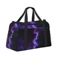 thumbnail image 2 of Picia Purple And Blue Nebula Print Travel Duffle Bag,Weekender Bags for Women with Shoe Compartment, Gym Duffel Bag with Wet Pocket, Hospital Bags for Labor and Delivery, 2 of 7