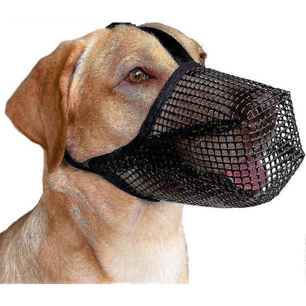 Dog Muzzle With Adjustable Straps, Soft Mesh Covered Muzzles For Small Medium Large Dogs