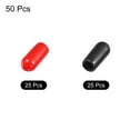 thumbnail image 3 of Unique Bargains 50pcs Rubber End Caps Cover Assortment 5mm Screw Thread Protector for Screw Bolt Black Red, 3 of 5