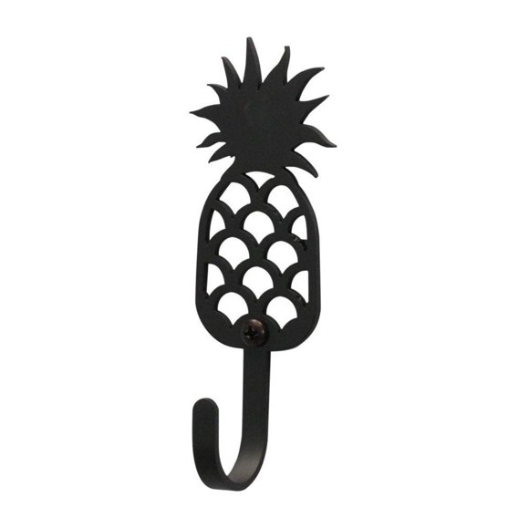 Gancho de Pared Piña de Hierro Forjado Pequeño Negro
