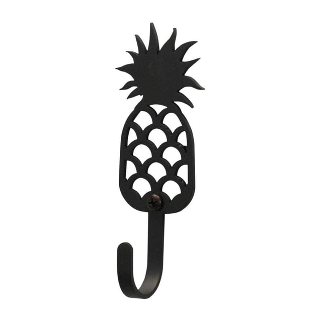 Gancho de Pared Piña de Hierro Forjado Pequeño Negro