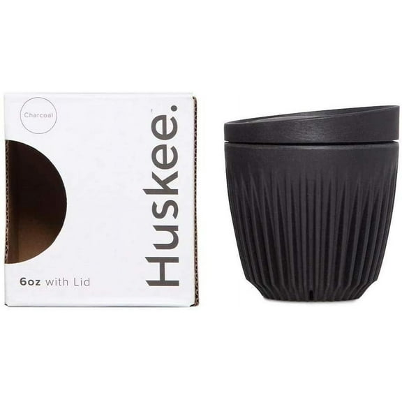 Huskee Cup   Lid Charcoal (6oz)
