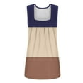 thumbnail image 4 of ZhiZhuang Womens Tank Tops Square Neck Color Block Pleated Sleeveless Loose Fit Dressy Blouse Workout Clothes Outfit Crop Shirts, 4 of 4