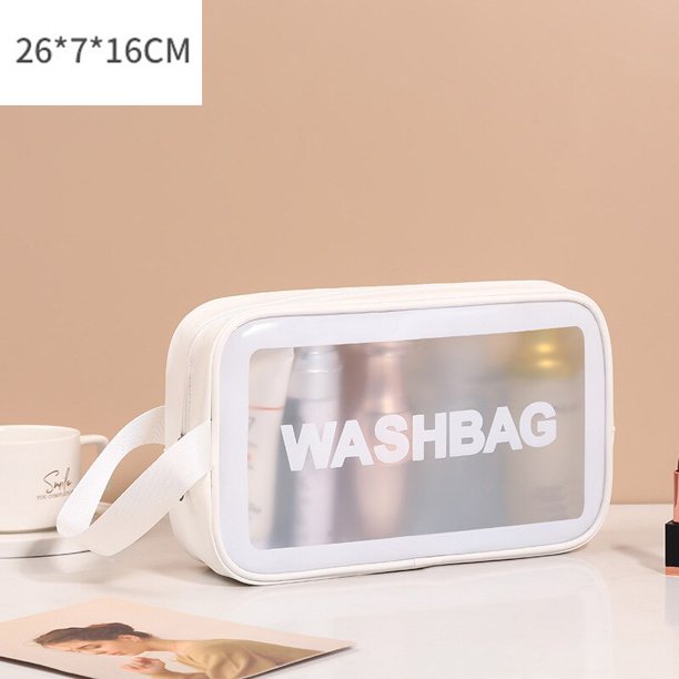 FUDEAM-Bolsa de almacenamiento de viaje para mujer, neceser de PVC impermeable, transparente, portátil, para maquillaje Fivean unisex