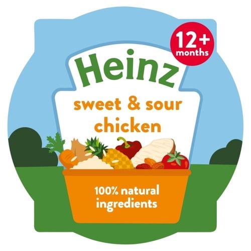 Heinz Sweet & Sour Chicken Baby Food Tray 1+ Year 200g, British Import (Pack of 2)