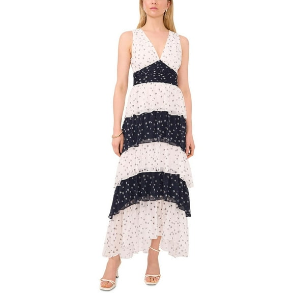 1.State Womens Colorblock Long Maxi Dress