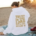 thumbnail image 3 of Women's Cute Hoodies Oversize Double Letter Printed Fleece Hooded Long Sleeve With Pocket 2025 Fall Trendy Outfits White, 3 of 3