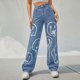 thumbnail image 4 of Pantalones rectos Harajuku Y2K para mujer, ropa de calle Vintage, con estampado de Hip-hop, holgados, informales, de pierna ancha, novedad de primavera, 2023, 4 of 5