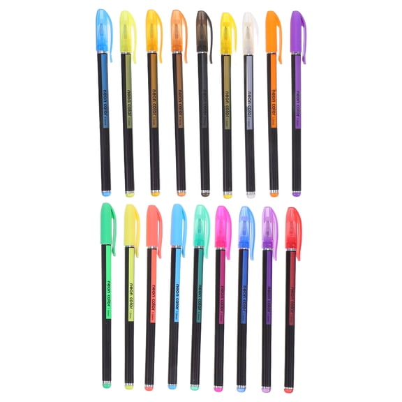 UPKOCH Colors Neon Gel Ink Pen Set Assorted Color Markers For Crafting Drawing And Coloring Books Artists