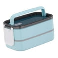 thumbnail image 2 of yuksok Double Couche Boîte à Lunch Grande Capacité Récipient Alimentaire pour Bureau Maison Camping Bleu, 2 of 9