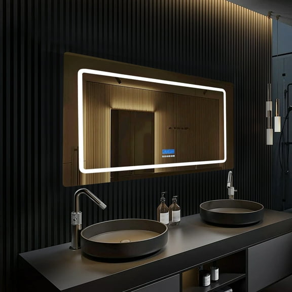 Lexora LC4832LEDM 32 x 48 in. Caldona LED Mirror with Defogger