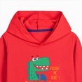 thumbnail image 5 of Zuwimk Toddler Boy Girls Sweat Suit Set - 2 Piece Soft Graphic Print Long Sleeve Pullover Hoodies and Athletic Jogger Sweatpants Outfits(T025-Red), 5 of 5
