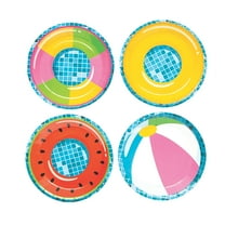 Fun Express Pool Party Dessert Plate, 8 Pieces