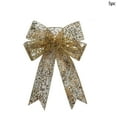 thumbnail image 1 of B Christmas Ribbon Mesh Bow Ornaments Set For Tree Decoration Gift Wrapping Party Festive Decorations With Sparkle Design Indoor And Outdoor Use 5 Pieces 0.18 Pounds, 1 of 7