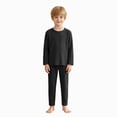 thumbnail image 7 of masbird Toddler Girls Boys Pajamas Cotton Kids 2 Piece Solid Color Pjs Sleepwear Clothes Sets Fall Winter 6-12 Months 12-24 Months 2t 3t 4t 5t 6t 7t 8t 9t Children(Black,3-4 Y), 7 of 7