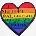 thumbnail image 3 of CafePress - I Support GLBT Rights Ringer T - 100% Cotton Ringed T-Shirt, 3 of 4