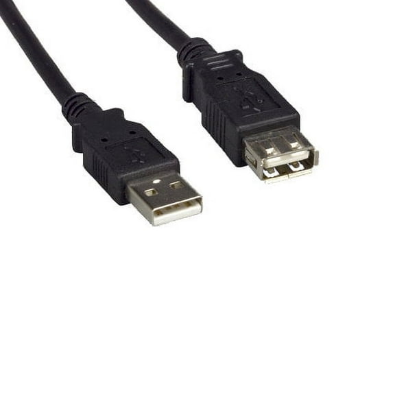 Kentek 10 Feet FT USB 2.0 Extension Cable 28 AWG High Speed Type A Male to Female M/F Data Transfer Sync Charge Power Extender Cord PC Mac Black
