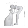 thumbnail image 3 of Cheapark 3D Printed Desktop Sculpture Cat Playing Figure Artistic Ornament For Study Office Living Room Indoor Modern Home Decor, 3 of 6