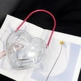 thumbnail image 5 of Women's Mini Heart Shaped Bag, Clear Acrylic Evening Clutch, Cute Heart Shaped Purse with Top Handle for Wedding Party, 5 of 6