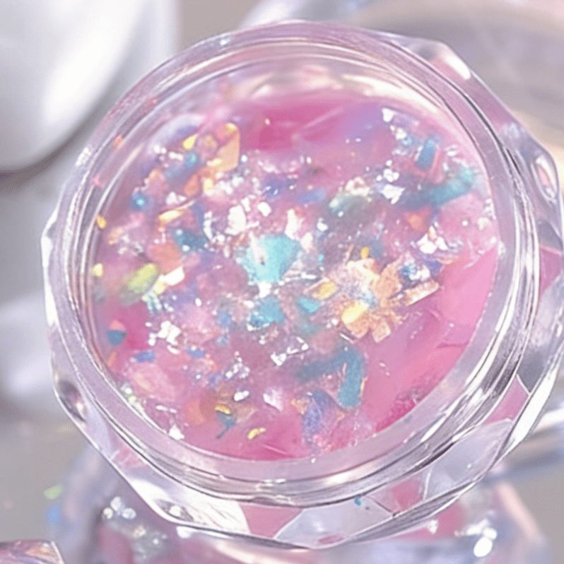 suxuMhao Decor Nail Glitter Powder, 1.9g Total (5 Pieces, 0.38g Each), Multiple Colors, Nail Holographic Powder, Nail Iridescent Flakes, Nail Opal Powder, Perfect for Nails DIY Crafts, Style 11