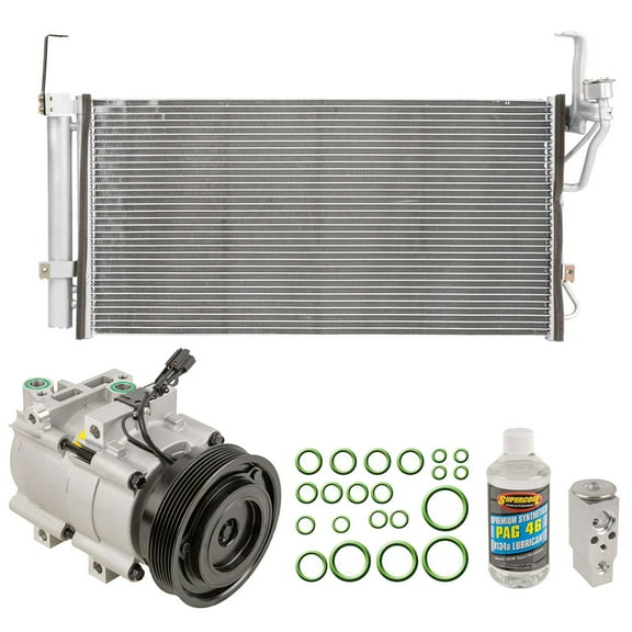 A/C Kit w/ AC Compressor Condenser & Drier For Hyundai Santa Fe 2.7L V6 2001 2002 2003 2004 2005 2006 - BuyAutoParts