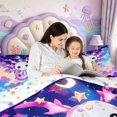 thumbnail image 5 of Manfei 3D Print Amphibian Axolotl 7-Piece Twin Bedding,Cute Salamander Pattern Bedding Comforter Set,Colorful Stars Reversible, 5 of 7