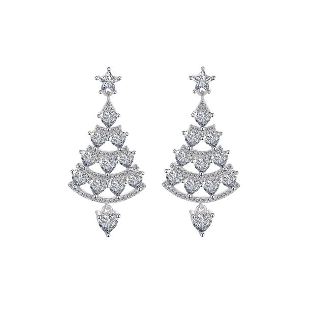 Guardurnaity 1 par de pendientes para mujer, decoración de árbol de Navidad, pendientes, decoraciones para orejas, novias, joyería femenina para Ropa, zapatos y accesorios Miscelánea