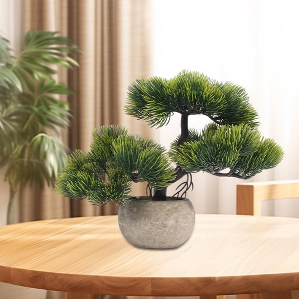 bonsái artificial, colección de árboles bonsái falsos, de arte, plantas artificiales, vegetación, bonsái, pequeñas plantas falsas para Verde oscuro