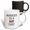 Multicolor, variant on 3drose, Married to a Hot Chef Typography Design, 11oz Two-tone Blue Mug
