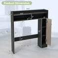 thumbnail image 4 of Costway Over the Toilet Bathroom Cabinet Floor Storage Organizer with Adjustable Shelves Black, 4 of 10