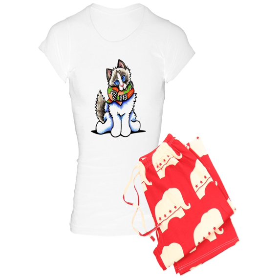 CafePress - Ragdoll Scarf Pajamas - Women's Light Pajamas