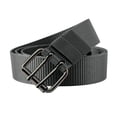 thumbnail image 5 of Jessboyy Canvas Belt for Men Double Prong Buckle Webbing Belts Stretchy Mens Belts for Hiking Outdoor Work Gray,Free Size, 5 of 7