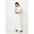 thumbnail image 4 of Miss Lavish London Women's Casual Sleeveless Summer Ankle Length Beach Maxi Long Dress White-M, 4 of 7