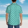 thumbnail image 4 of Honeii Aquamarine Glitter1 Print Men’s Hawaiian Shirt,Classic Button-Down Short Sleeve Shirt, for Beach, Vacation, and Outdoor Activities,XX-Large, 4 of 7