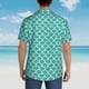 thumbnail image 4 of Balery Aquamarine Glitter1 Camisas hawaianas de manga corta para hombre, camisas playeras de corte holgado, camisas de vacaciones con botones,Large, 4 of 7