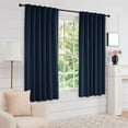 thumbnail image 5 of Deconovo Blackout Curtains Set of 2 for Living Room, Dark Gray, 52"x63", Solid Back Tab Curtains, 5 of 9