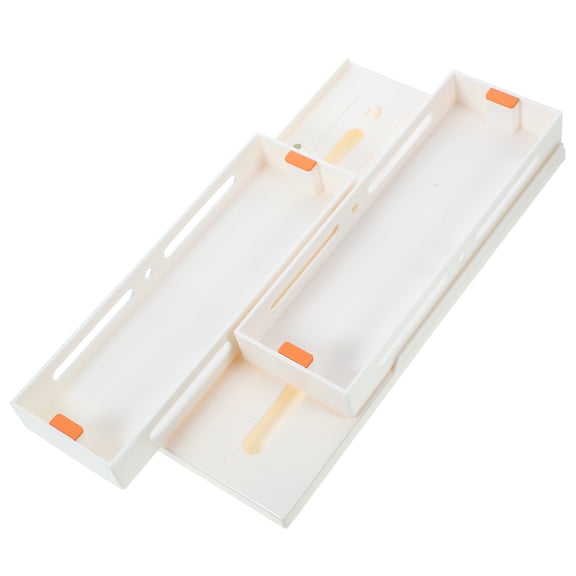 PTOOTP White Plastic Kitchen Spice Rack Organizer, Pullout Seasoning Jar Shelf for Home