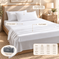 thumbnail image 5 of Corno d'Oro - 100% Turkish Cotton Soft Luxury Bed Sheet and Pillowcase Set for Sensitive Skins and Hot Sleepers - Queen - OEKO-TEX Certified, 5 of 11