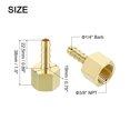 thumbnail image 2 of 5 Pack Brass Hose Barb Fitting, 1/4" Bard x 3/8" NPT Female Hose Connector, 2 of 6