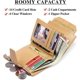 thumbnail image 2 of portefeuille Femme Cuir Vritable(kaki) Slim Porte-monnaie Monnaie Femmes Fermeture Eclaire Portefeuille Et Multi Cartes Anti Rfid Blocage Court Po, 2 of 5