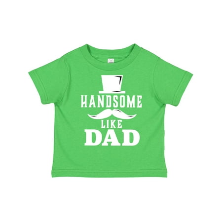 

Inktastic Handsome Like Dad with Top and Mustache Gift Toddler Boy Girl T-Shirt