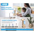 thumbnail image 3 of Soap Dispenser, AMIR Hand Soap Dispenser Waterproof Liquid Soap Dispenser Automatic Soap Dispenser for Kitchen Bathroom Toilet, 3 of 11