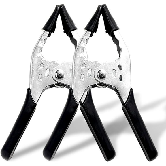 2 Pack 6" Spring Metal Clamps Large Super Heavy Duty Spring Metal Clips with 2.5 inch Jaw opening