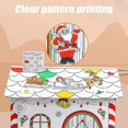 thumbnail image 5 of Christmas Playhouse Color, Kids Cardboard Coloring House, Diy Life-Size House, 5 of 5