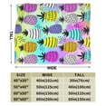 thumbnail image 3 of Kll Fleece Blanket Plush Throw Blanket Graffiti Pineapples On Neon Background,Soft Fuzzy Cozy Flannel Blanket For Couch Sofa Bed.(60"X50"), 3 of 9