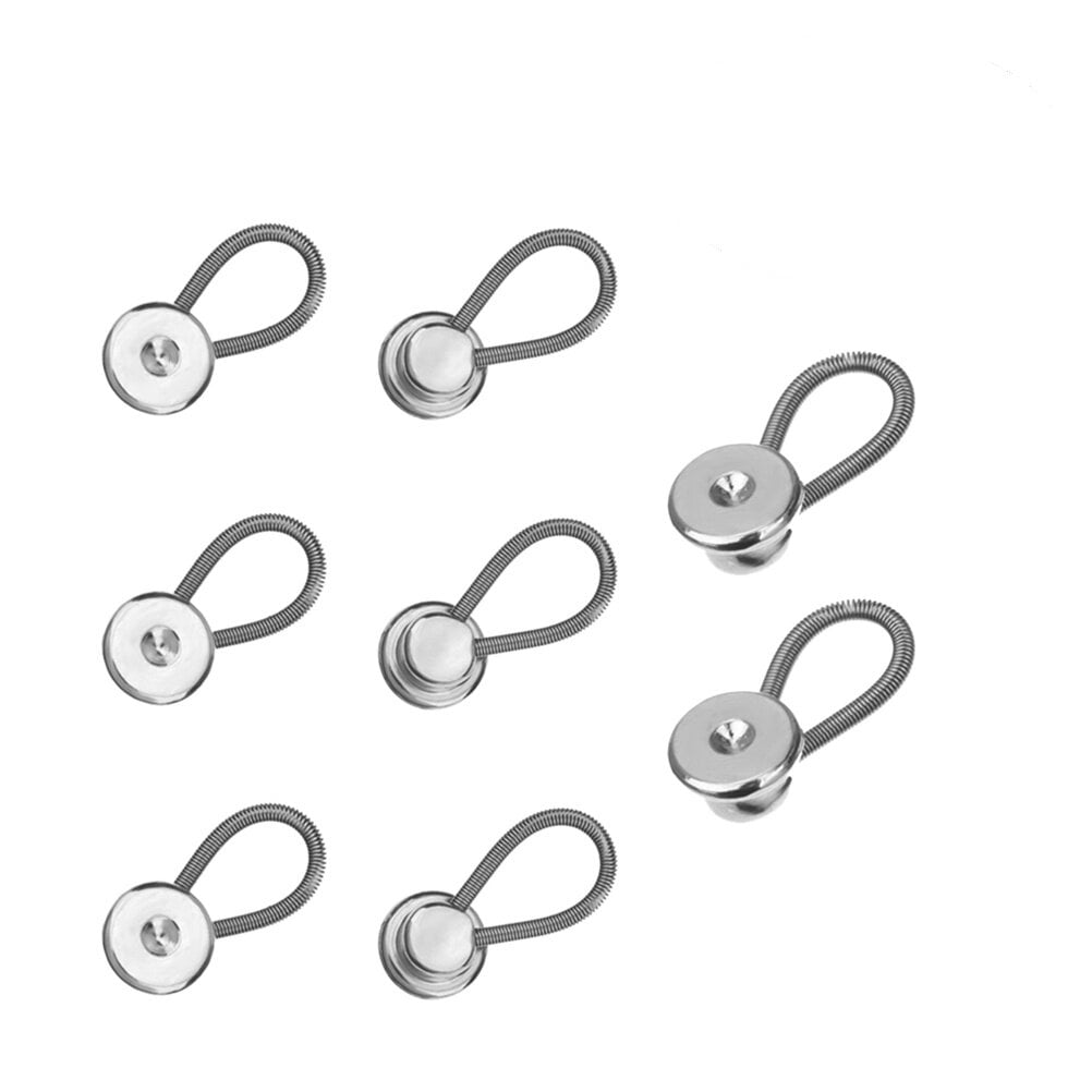 20 PCS 10MM Metal Elastic Collar Extenders Button Extenders for Shirt