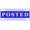 Blue, variant on Printtoo Posted Self Inking Rubber Stamp Pre-Inked Office Stamp- Home Office Business Stationery, 47 x 20 mm Red
