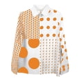 thumbnail image 5 of Otvok Womens Shirts Causal Button Tops Long-Sleeve Collared Shirt Polka-Dot Turndown Collar Shirt, 5 of 7