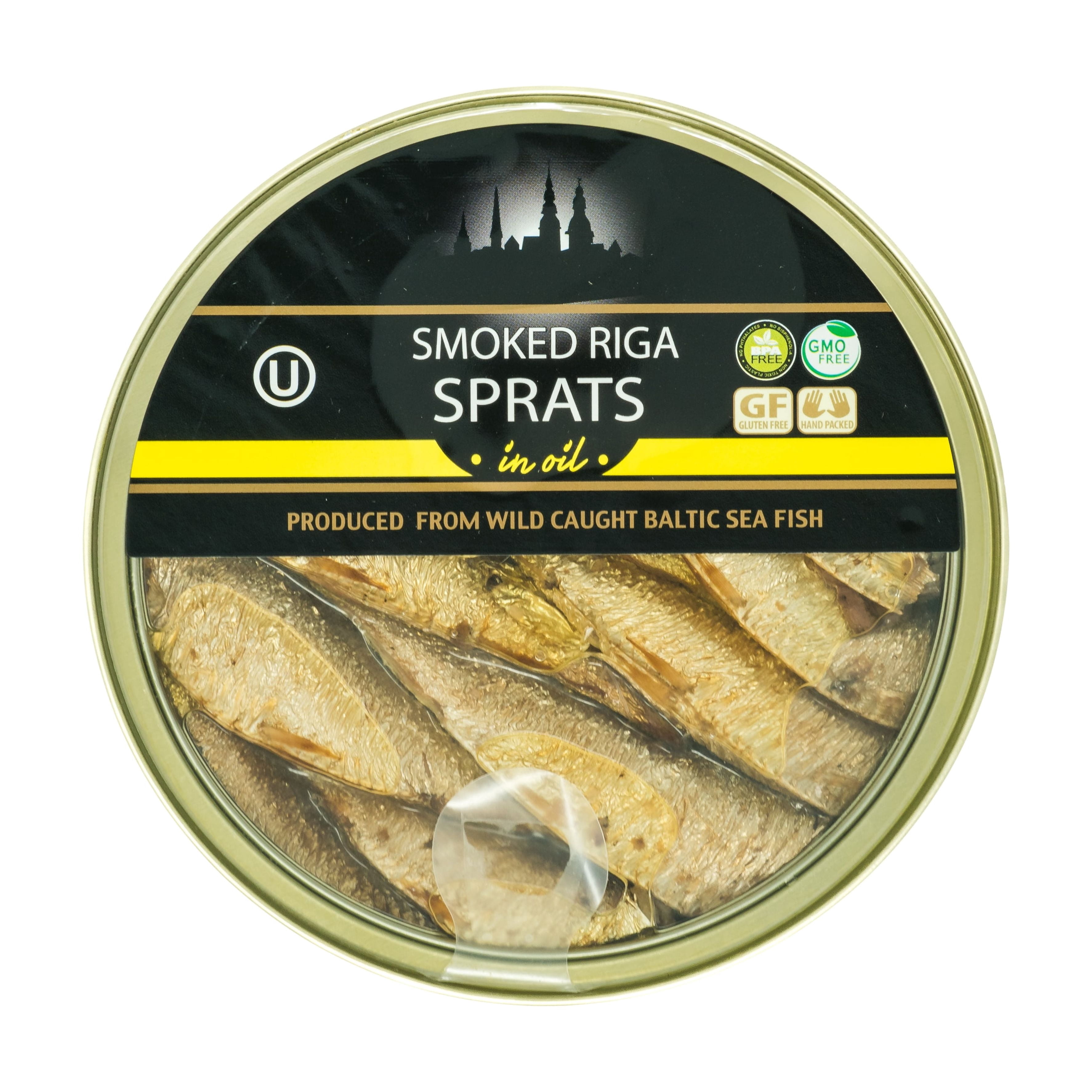 Grilled Catch Smoked Riga Sprats, Brisling Sardines in oil 5.6 oz (Pack of 10)