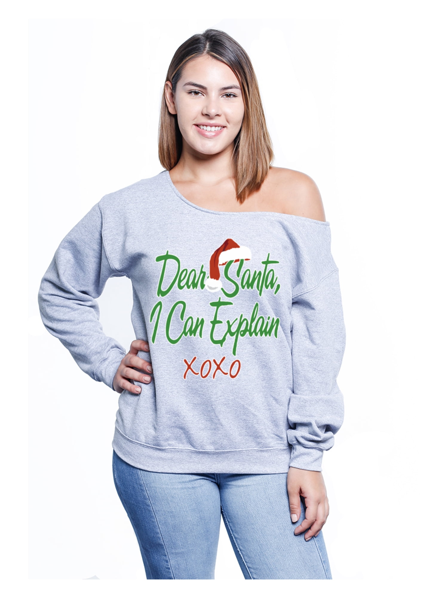 Awkward Styles - Awkward Styles Dear Santa I Can Explain Ugly Christmas Sweatshirt Great with